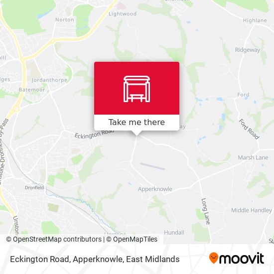 Eckington Road, Apperknowle map