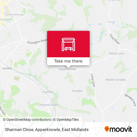 Sharman Close, Apperknowle map