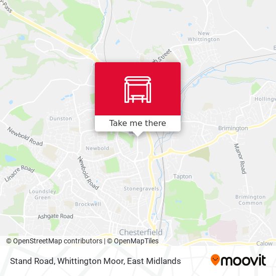 Stand Road, Whittington Moor map