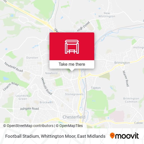 Football Stadium, Whittington Moor map