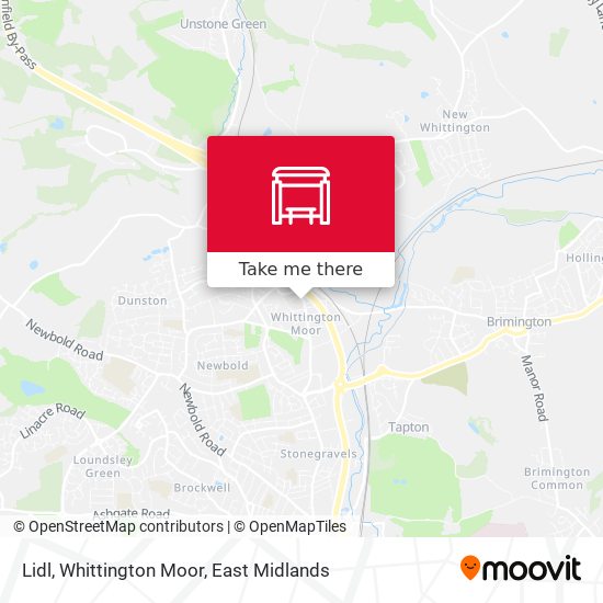 Lidl, Whittington Moor map