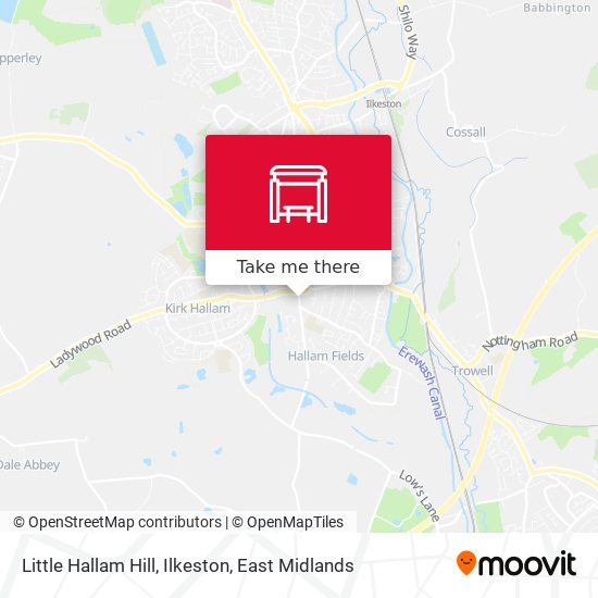 Little Hallam Hill, Ilkeston map