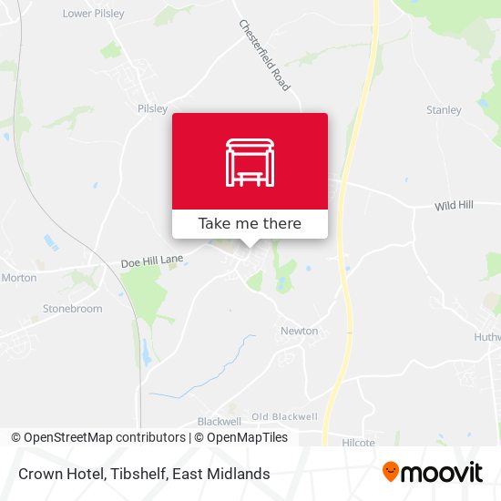 Crown Hotel, Tibshelf map