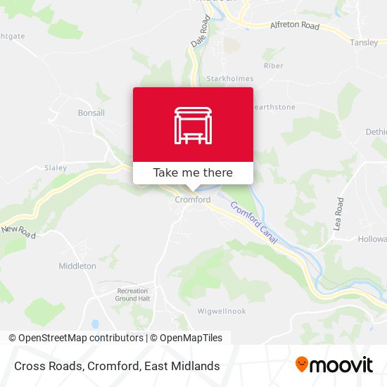 Cross Roads, Cromford map