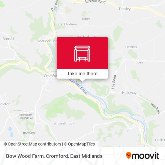 Bow Wood Farm, Cromford map