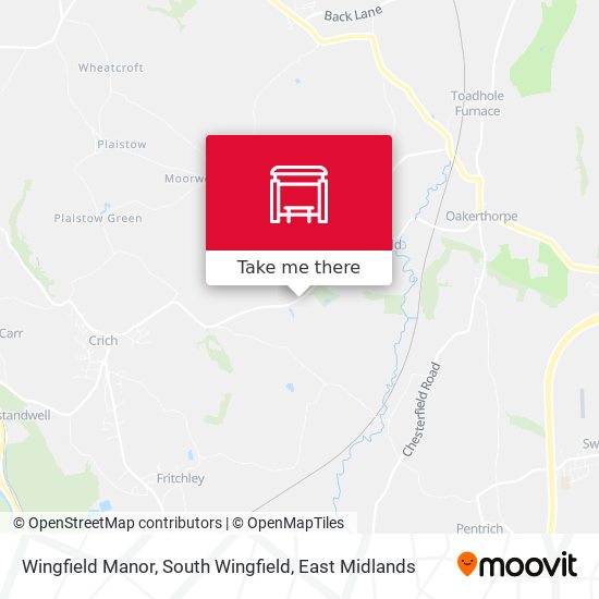 Wingfield Manor, South Wingfield map