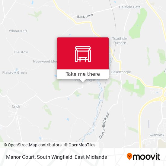 Manor Court, South Wingfield map