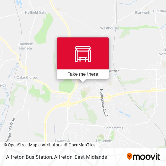 Alfreton Bus Station, Alfreton map