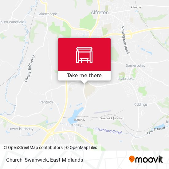 Church, Swanwick map