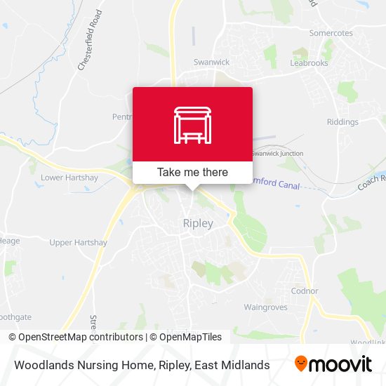 Woodlands Nursing Home, Ripley map