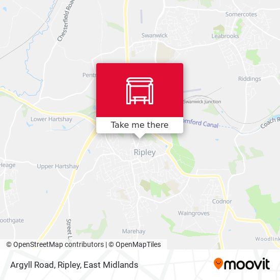 Argyll Road, Ripley map
