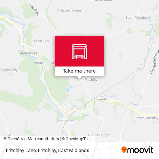 Fritchley Lane, Fritchley map