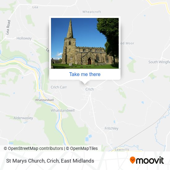 St Marys Church, Crich map