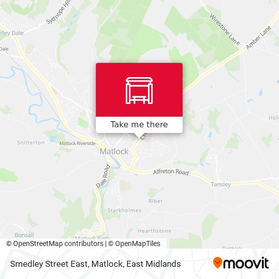 Smedley Street East, Matlock map