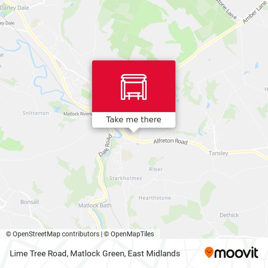Lime Tree Road, Matlock Green map
