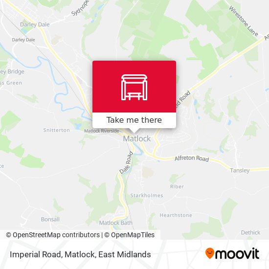 Imperial Road, Matlock map