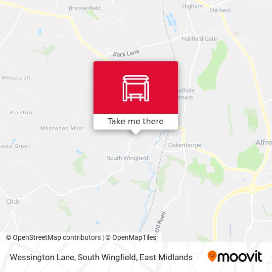 Wessington Lane, South Wingfield map