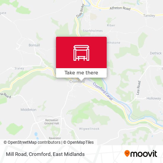 Mill Road, Cromford map