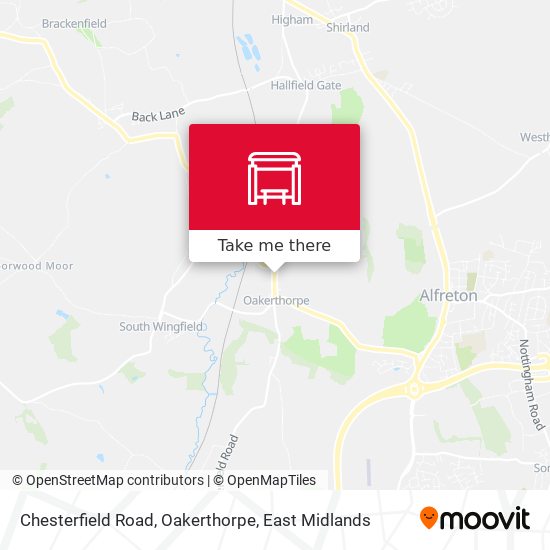 Chesterfield Road, Oakerthorpe map