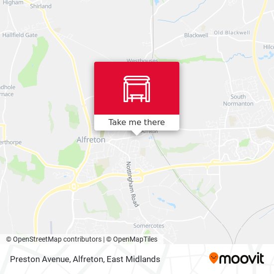 Preston Avenue, Alfreton map