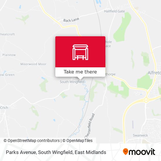 Parks Avenue, South Wingfield map