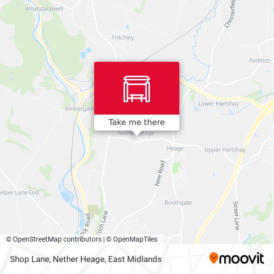 Shop Lane, Nether Heage map