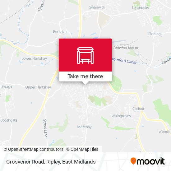 Grosvenor Road, Ripley map