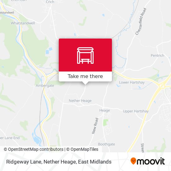Ridgeway Lane, Nether Heage map