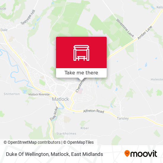 Duke Of Wellington, Matlock map