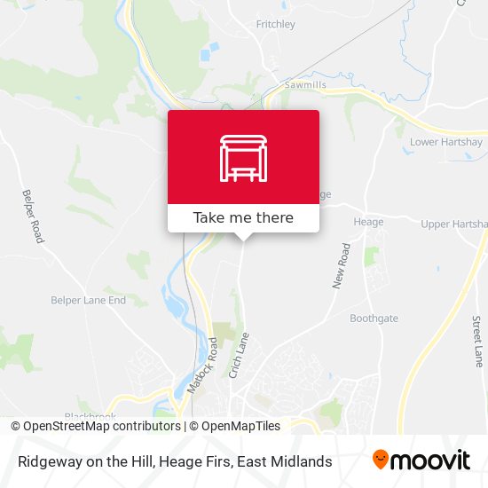 Ridgeway on the Hill, Heage Firs map