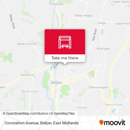 Coronation Avenue, Belper map