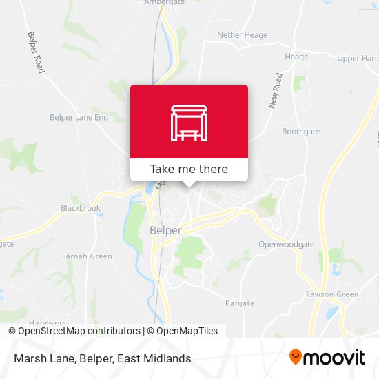 Marsh Lane, Belper map