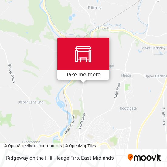 Ridgeway on the Hill, Heage Firs map