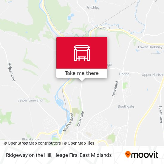 Ridgeway on the Hill, Heage Firs map