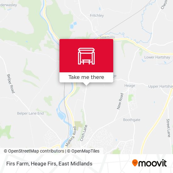 Firs Farm, Heage Firs map