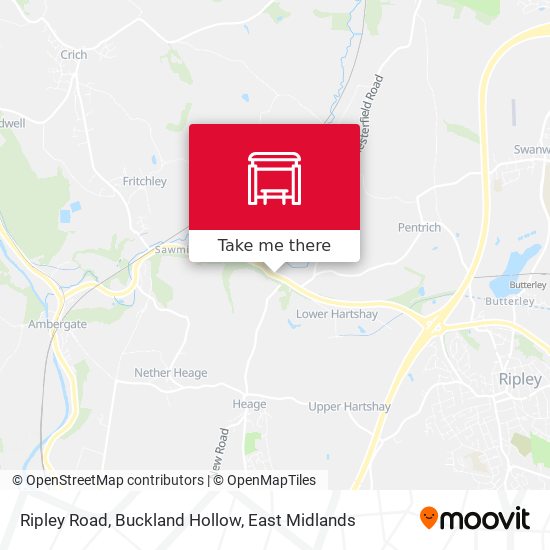 Ripley Road, Buckland Hollow map