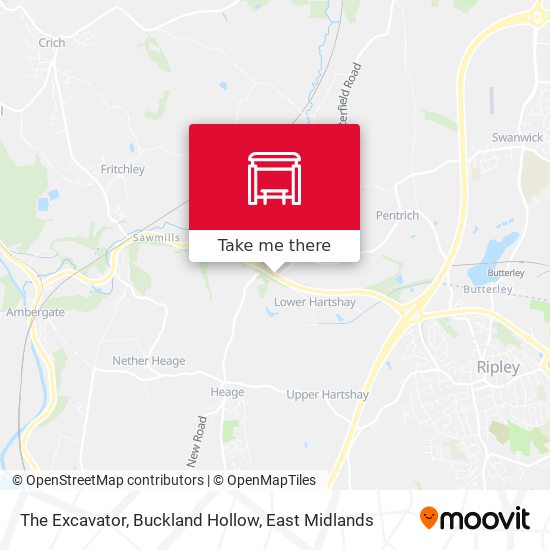 The Excavator, Buckland Hollow map