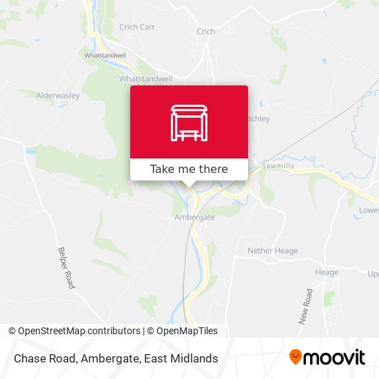 Chase Road, Ambergate map