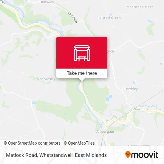 Matlock Road, Whatstandwell map