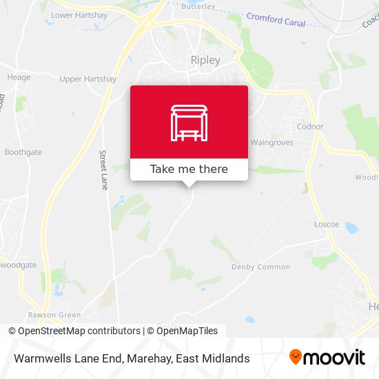 Warmwells Lane End, Marehay map