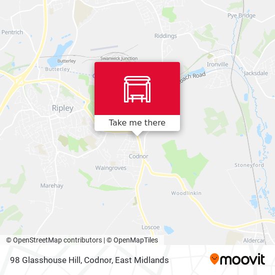 98 Glasshouse Hill, Codnor map