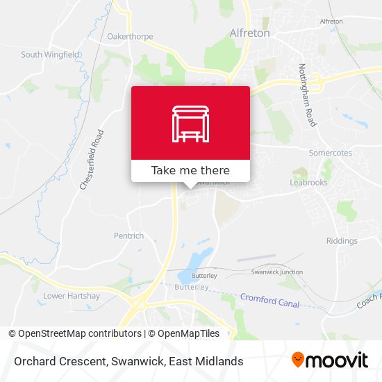 Orchard Crescent, Swanwick map