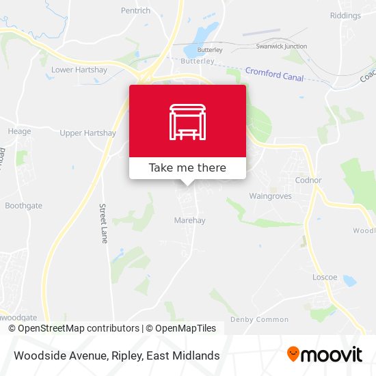 Woodside Avenue, Ripley map