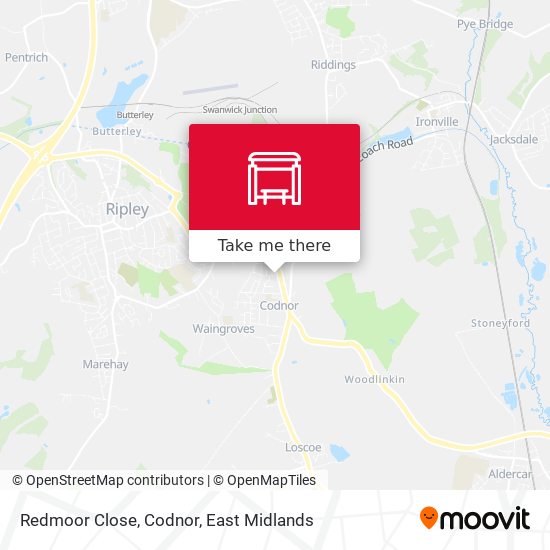 Redmoor Close, Codnor map