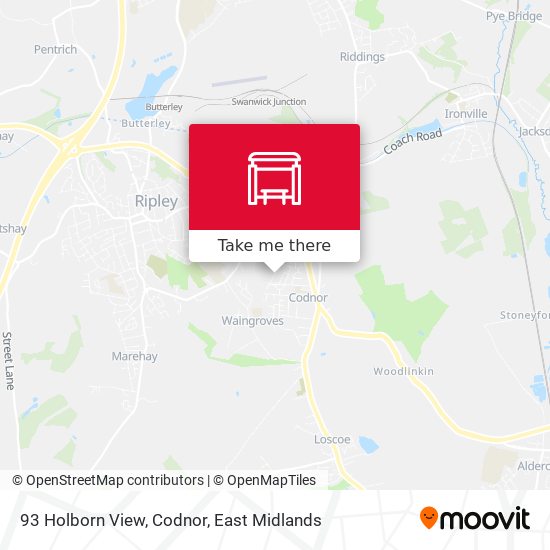 93 Holborn View, Codnor map