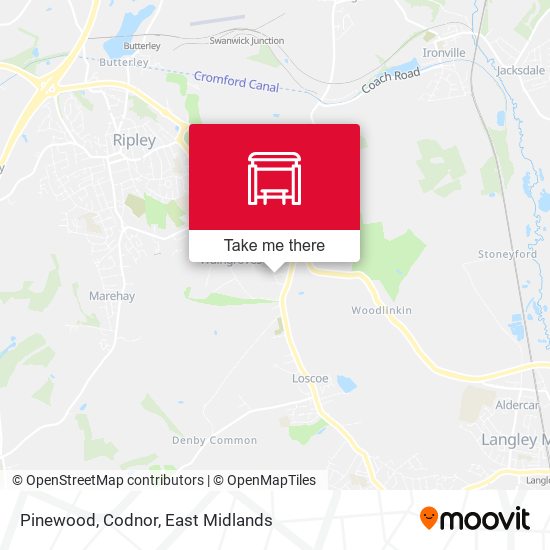 Pinewood, Codnor map