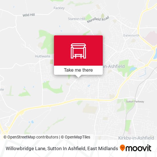 Willowbridge Lane, Sutton In Ashfield map
