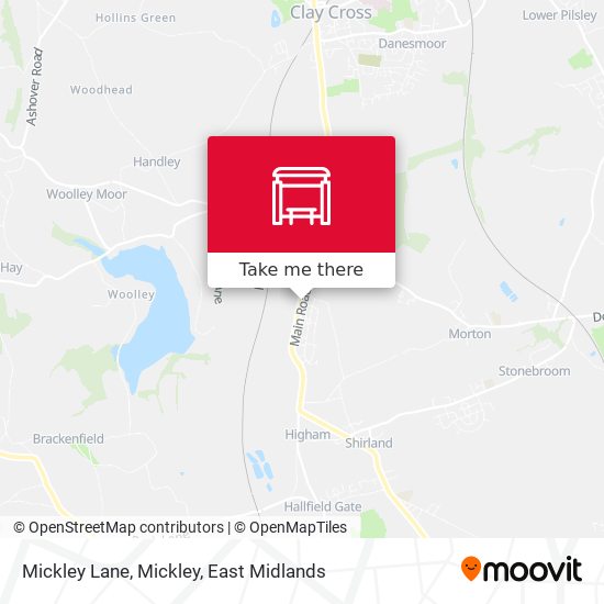 Mickley Lane, Mickley map