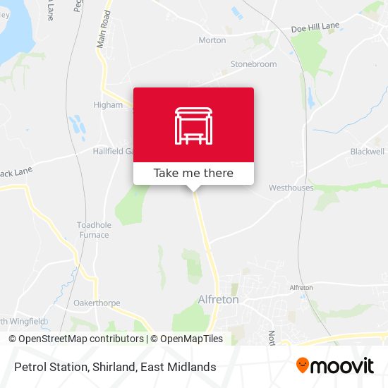 Petrol Station, Shirland map