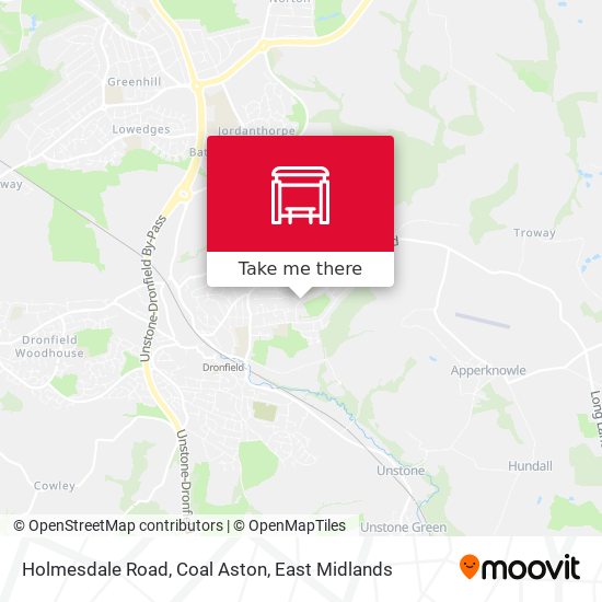 Holmesdale Road, Coal Aston map
